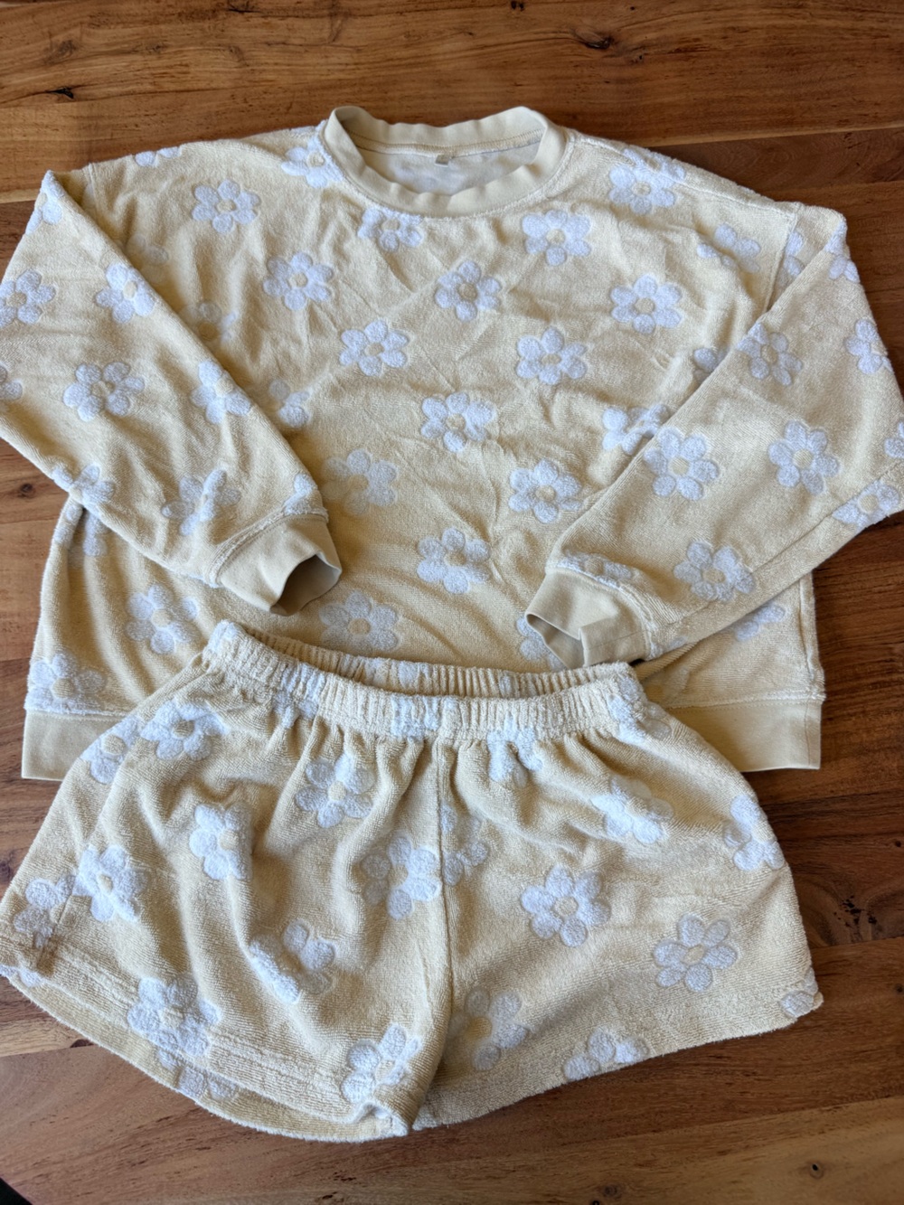 Rylee + Cru Cream Terry Two-Piece Set